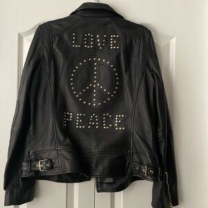 Mauritius Love Peace leather jacket.